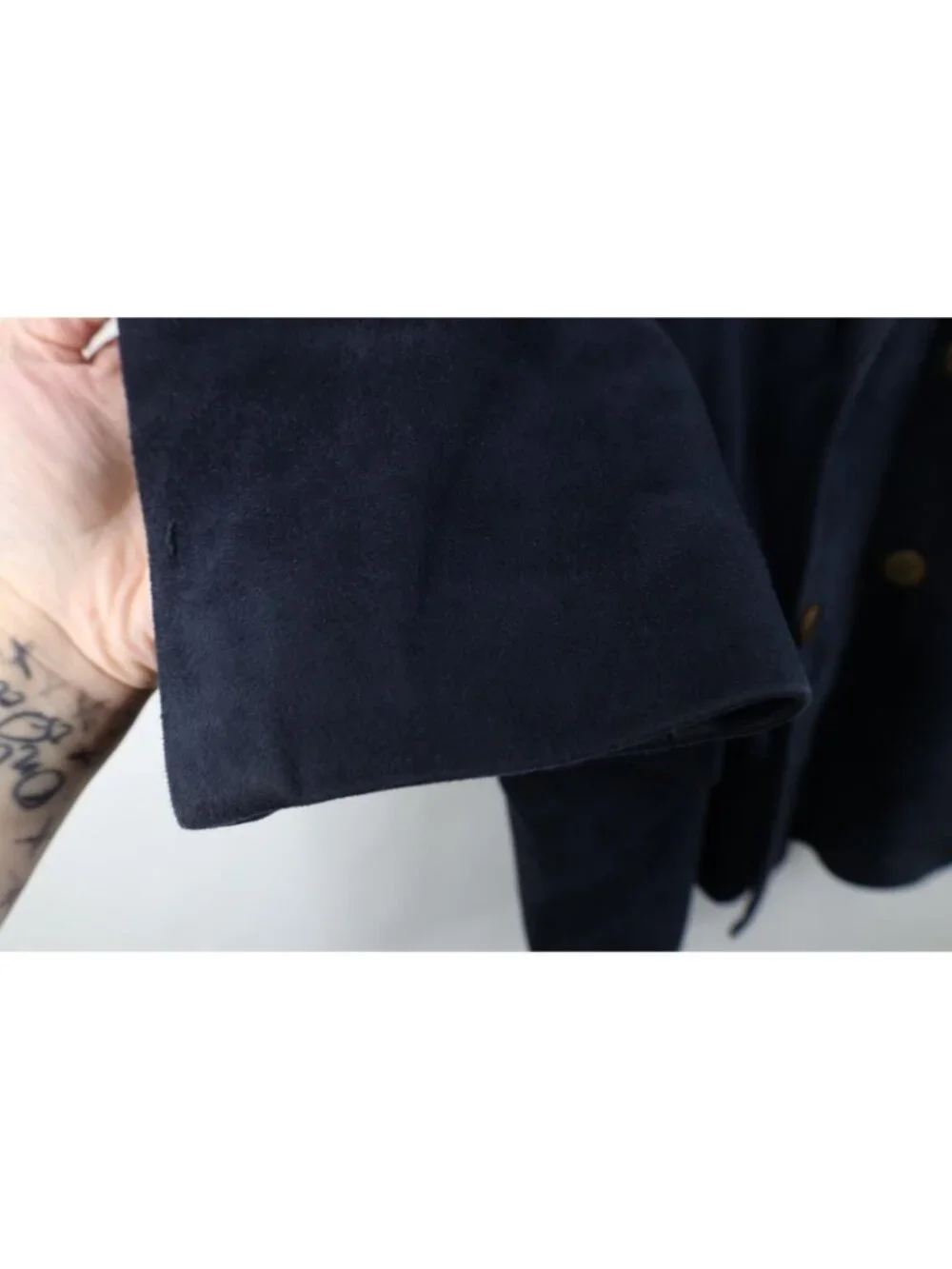 Vtg 70s Streetwear Mens 40R EU 50 Suede Leather  Double Breasted Blazer Jacket